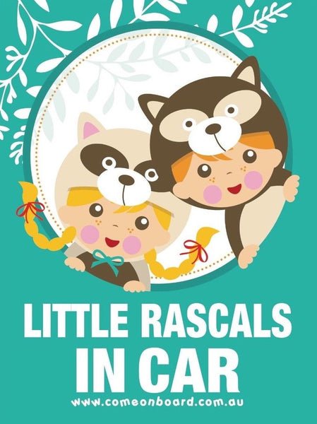Little Rascals in Car Baby Stickers