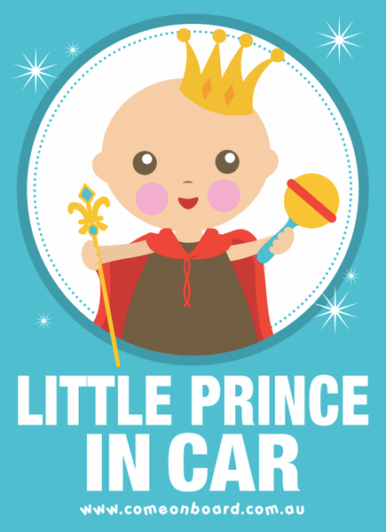 Little Prince in Car Baby Sticker