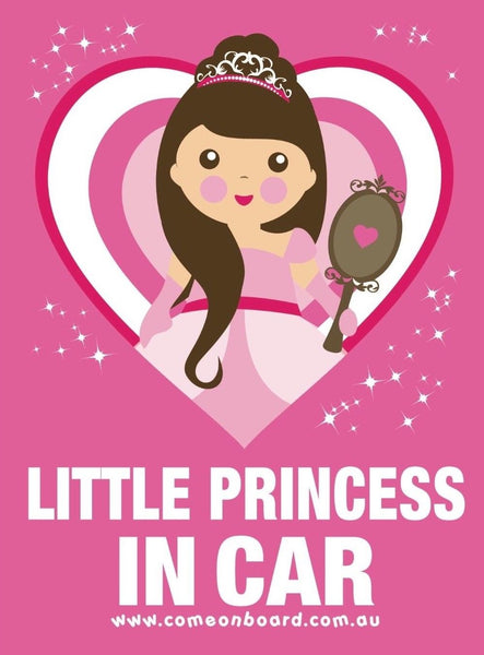 Little Princess in Car Baby Sticker