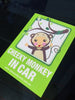 Cheeky Monkey in Car Baby Sticker
